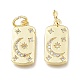 Brass Micro Pave Clear Cubic Zirconia Charms(X-ZIRC-L076-054G)-1