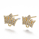 Brass Stud Earring Findings(KK-T038-471G)-1