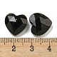 Breloques coeur à facettes en obsidienne naturelle(G-G123-01F)-3