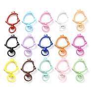 Spray Painted Alloy Swivel Lobster Clasps, Swivel Snap Hook, Mixed Color, 37x34x6mm(PALLOY-K004-04)