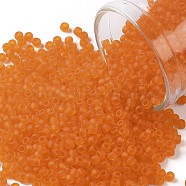 TOHO Round Seed Beads, Japanese Seed Beads, (10BF) Transparent Frost Hyacinth, 11/0, 2.2mm, Hole: 0.8mm, about 5555pcs/50g(SEED-XTR11-0010BF)