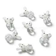 Handmade Bunny Lampwork Beads, Rabbit, White, 25~28x18~20x13~14mm, Hole: 1mm
(X-LAMP-P051-J01)