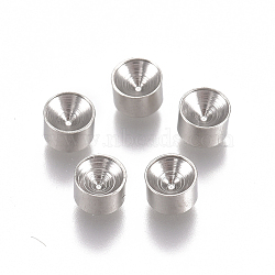 304 Stainless Steel Rhinestone Settings, For Pointed Back Rivoli Rhinestone, Cone, Stainless Steel Color, Fit for 3mm Rhinestone, 4x3mm(STAS-G225-32P)