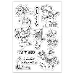 PVC Plastic Stamps, for DIY Scrapbooking, Photo Album Decorative, Cards Making, Stamp Sheets, Animal Pattern, 16x11x0.3cm(DIY-WH0167-56-242)