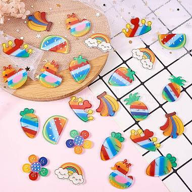 45Stück 9 Stile Acryl-Cabochons(MACR-CJ0001-29)-5