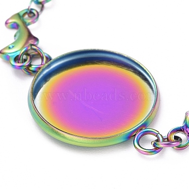 Rainbow Color 304 Stainless Steel Bracelet Making(STAS-L248-003M)-2