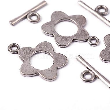 Flower Tibetan Style Alloy Toggle Clasps(X-A0977Y-NF)-3