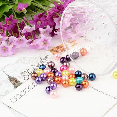 Mixed Color Imitation Pearl Acrylic Mardi Gras Round Beads(X-PACR-8D-M)-2