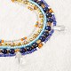 perles de graines de verre scintillantes 5 bracelet de cheville en couches(AJEW-SW00006-03)-2