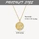 925 Sterling Silver 12 Constellation Necklace Gold Horoscope Zodiac Sign Necklace Round Astrology Pendant Necklace with Zircons Birthday Jewelry Gift for Women Men(JN1089L)-2