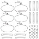 Kit de fabrication de bracelets coulissants à maillons rectangulaires vierges(STAS-UN0039-30)-1