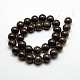 Rondes bronzite naturelle perles brins(G-P059B-01)-1