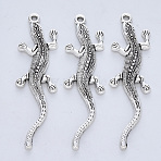 Tibetan Style Alloy Big Pendants, Cadmium Free & Lead Free, Lizard, Antique Silver, 54.5x15x2mm, Hole: 1.6mm, about 232pcs/500g(TIBE-R316-027AS-RS)