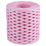 Raffia Paper Cords, for DIY Jewelry Making, Pink, 2~3.5mm, about 218.72 Yards(200m)/Roll(OCOR-WH20015-05B)
