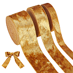 15 Yards 3 Styles Polyester Single Face Velvet Ribbons, Goldenrod, 5/8~1-1/2 inch(15~38mm), 5 yards/style(SRIB-BC0001-31B)