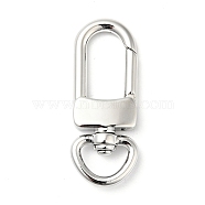 304 Stainless Steel Swivel Clasps, Swivel Snap Hook, Stainless Steel Color, 36x14x6mm, Hole: 8x7mm(FIND-C056-07P)