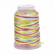 5 Rolls 12-Ply Segment Dyed Polyester Cords, Milan Cord, Round, Champagne Yellow, 0.4mm, about 71.08 Yards(65m)/Roll(WCOR-P001-01B-010)