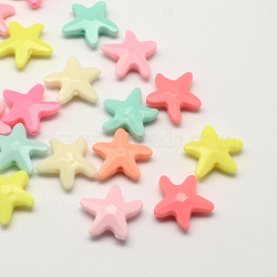 Opaque Acrylic Beads, Starfish/Sea Stars, Mixed Color, 21x20x6mm, Hole: 2mm
(X-SACR-Q100-M059)