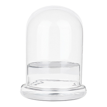 Glass Dome Cover, Decorative Display Case, Cloche Bell Jar Terrarium, Clear, 150x200mm