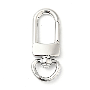 304 Stainless Steel Swivel Clasps, Swivel Snap Hook, Stainless Steel Color, 36x14x6mm, Hole: 8x7mm
