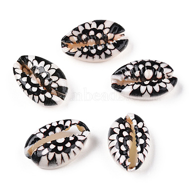 Black Shell Shape Cowrie Shell Beads