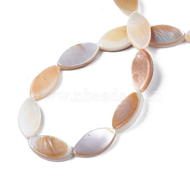 Eau douce naturelle de coquillage perles brins(SHEL-Q024B-017)-2