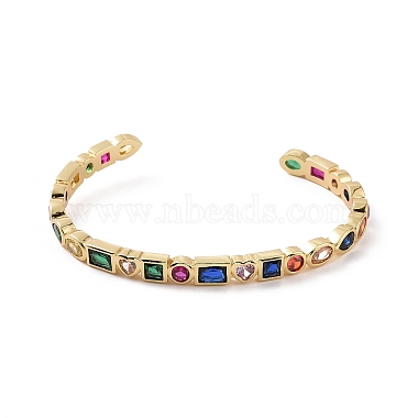 Colorful Cubic Zirconia Cuff Bangles