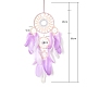 Iron Ring Woven Net/Web with Feather Wall Hanging Decoration(PW-WG22057-01)-1