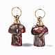 Assembled Synthetic Bronzite and Imperial Jasper Openable Perfume Bottle Pendants(G-S366-057C)-2