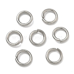 Tarnish Resistant 304 Stainless Steel Open Jump Rings, Round, Stainless Steel Color, 9x1.5mm, 15 Gauge, Inner Diameter: 6mm(STAS-E067-11-9mm)
