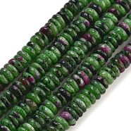 Natural Ruby in Zoisite Beads Strands, Rondelle, 6~6.5x2~2.5mm, Hole: 1.2mm, about 174pcs/strand, 15.35''(39cm)(G-Q159-B18-01)