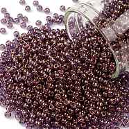 TOHO Round Seed Beads, Japanese Seed Beads, (202) Gold Luster Lilac, 11/0, 2.2mm, Hole: 0.8mm, about 5555pcs/50g(SEED-XTR11-0202)