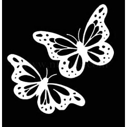 PET Sticker Car Decoration, Face Car Sticker, for Car Decoration, Butterfly, White, 65x170mm(AJEW-WH0200-31)