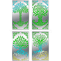 4Pcs 4 Style Stainless Steel Cutting Dies Stencils, for DIY Scrapbooking/Photo Album, Decorative Embossing DIY Paper Card, Tree of Life Pattern, Tree of Life Pattern, 17.7x10.1cm, 1pc/style(DIY-BC0003-47)