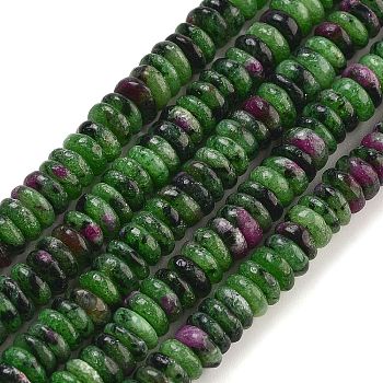 Natural Ruby in Zoisite Beads Strands, Rondelle, 6~6.5x2~2.5mm, Hole: 1.2mm, about 174pcs/strand, 15.35''(39cm)