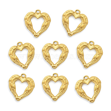 Golden Heart 201 Stainless Steel Pendants