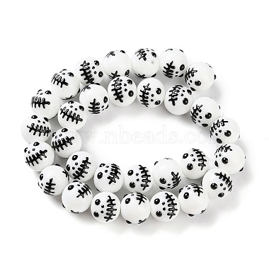White Skull Lampwork Beads