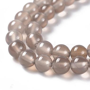 Natural Gray Agate Bead Strands(G-R193-12-6mm)-3