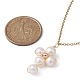 Collier pendentif croix en perles naturelles de qualité a pour femmes(NJEW-JN04414)-3