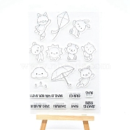 Animals & Kite Clear Silicone Stamps, for DIY Scrapbooking, Photo Album Decorative, Cards Making, Clear, 160x110mm(SCRA-PW0016-021)
