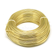 Round Aluminum Wire, Bendable Metal Craft Wire, Flexible Craft Wire, for Beading Jewelry Doll Craft Making, Light Gold, 15 Gauge, 1.5mm, 100m/500g(328 Feet/500g)(AW-S001-1.5mm-27)