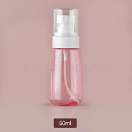 Plastic Portable Spray Bottles, with PP Cover, Empty Refillable Bottles, Pink, 4x11.8cm, Capacity: 60ml(2.03fl. oz)(MRMJ-WH0072-16B-01)