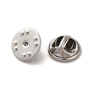 304 Stainless Steel Tie Hat Lapel Pin Backs, Stainless Steel Color, 11.5x5.5mm, Hole: 1mm(STAS-E192-04P)