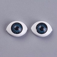 Craft Plastic Doll Eyes, Stuffed Toy Eyes, Prussian Blue, 10.5x14x6mm(X-DIY-WH0057-A01)
