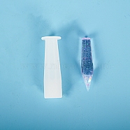 Pendulum Crystal Silicone Molds, Quartz Crystals Pendants Molds, For UV Resin, Epoxy Resin Jewelry Making, White, 15x60mm, Inner Diameter: 9mm(DIY-P010-08)