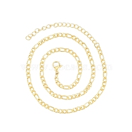 Men's 201 Stainless Steel Figaro Chains Necklace, Golden, 13.39 inch(34cm), Wide: 3mm(NJEW-N050-A08-3-34G)