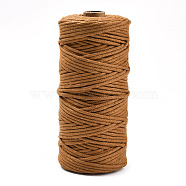 Cotton String Threads, Macrame Cord, Decorative String Threads, for DIY Crafts, Gift Wrapping and Jewelry Making, Peru, 3mm, about 109.36 Yards(100m)/Roll.(OCOR-T001-02-31)