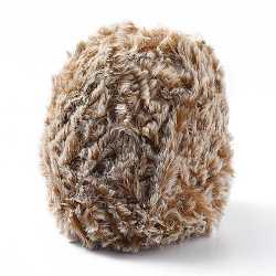 Polyester & Nylon Yarn, Imitation Fur Mink Wool, For Knitting Soft Coat, Sandy Brown, 20x0.5mm(YCOR-H002-02)