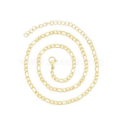 Men's 201 Stainless Steel Figaro Chains Necklace, Golden, 13.39 inch(34cm), Wide: 3mm(NJEW-N050-A08-3-34G)