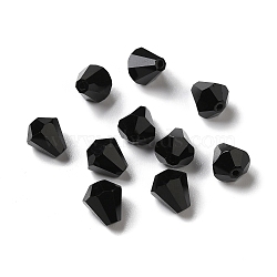 Glass K9 Glass, Imitation Austrian Crystal Beads, Faceted, Diamond, Black, 10x9mm, Hole: 1mm(GLAA-H024-13D-21)